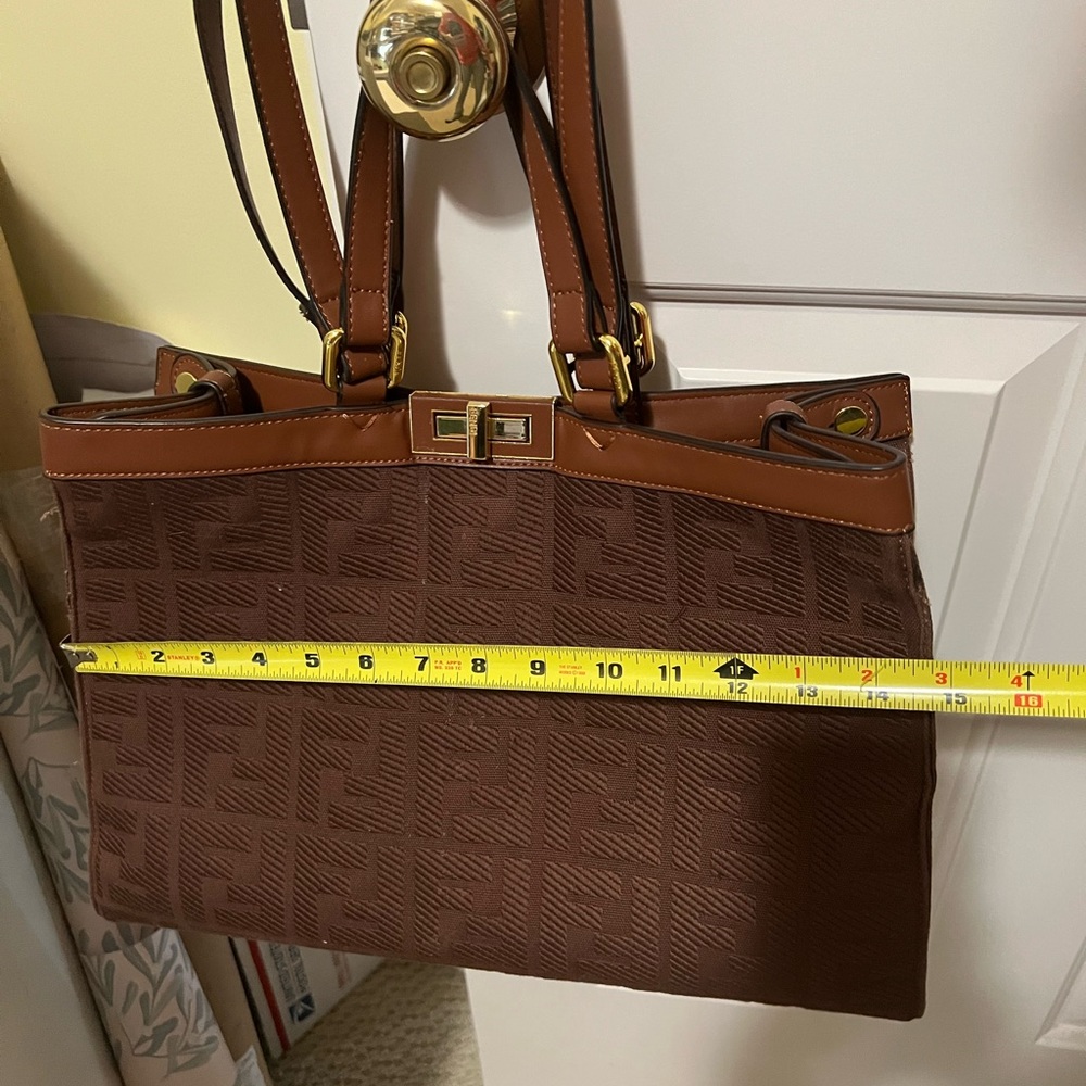 Fendi canvas & leather purse vintage bag purse - Picture 3 of 16